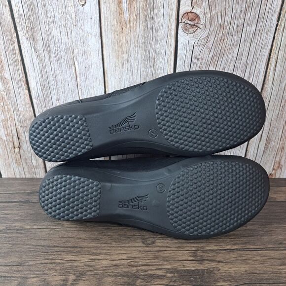 Dansko Fae Slip On Casual Black Leather Shoes Women's Sz 8.5-9 EU 39 - Picture 8 of 9
